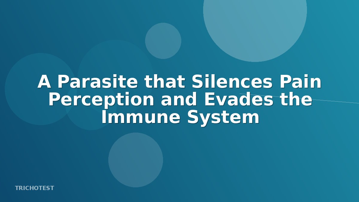 A Parasite that Silences Pain Perception and Evades the Immune System