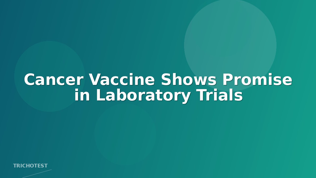 Cancer Vaccine Shows Promise in Laboratory Trials