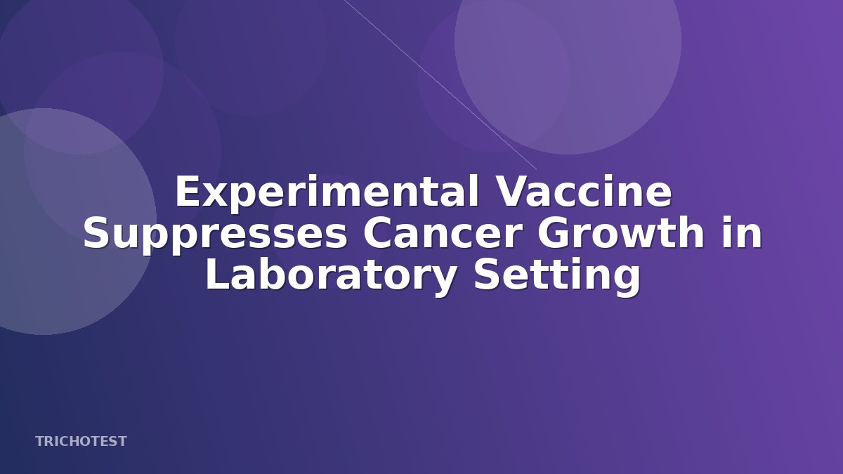 Experimental Vaccine Suppresses Cancer Growth in Laboratory Setting