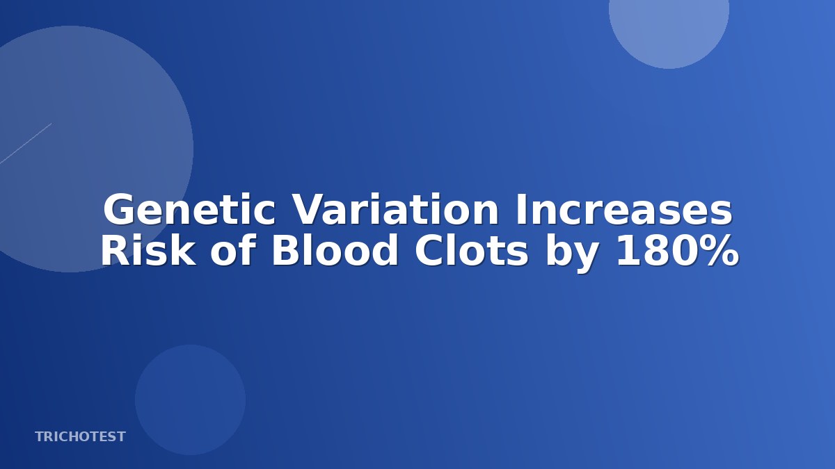 Genetic Variation Increases Risk of Blood Clots by 180%