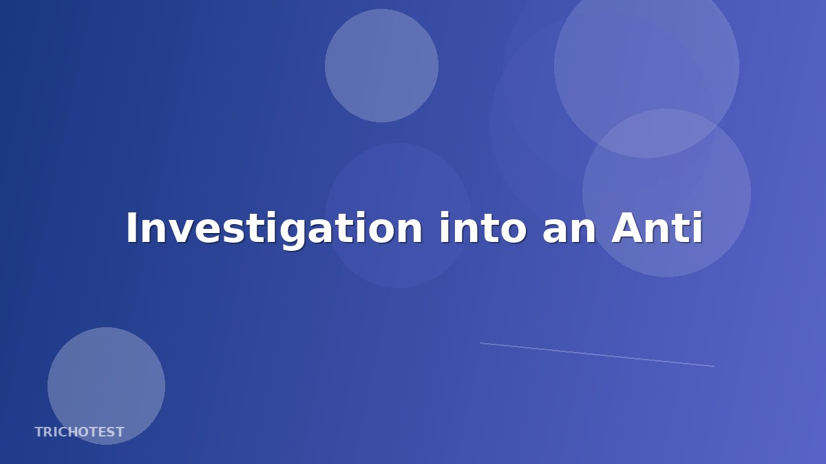 Investigation into an Anti-Aging Topical Treatment