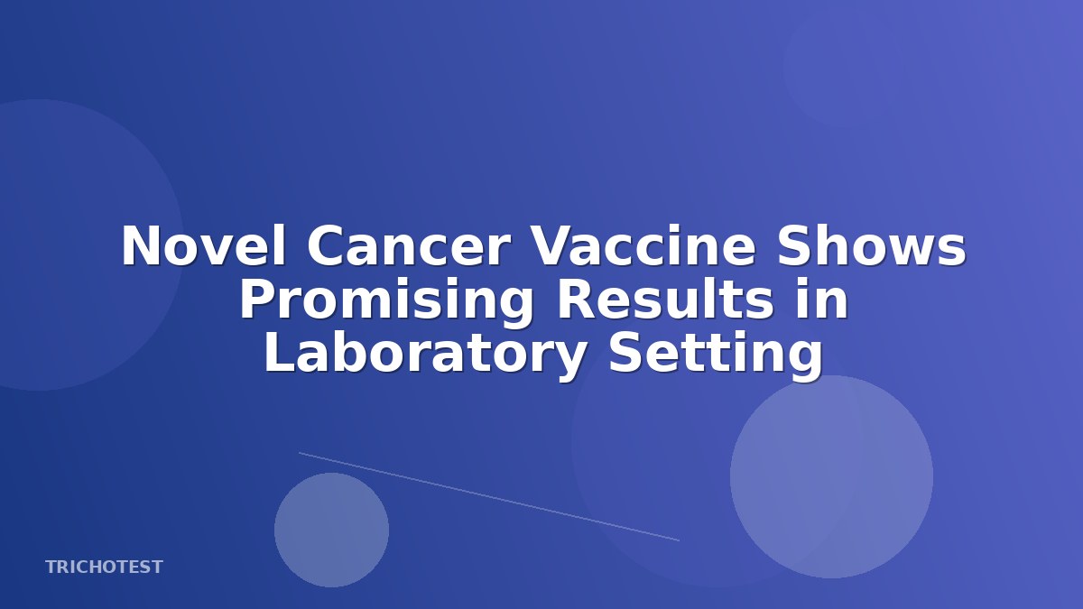 Novel Cancer Vaccine Shows Promising Results in Laboratory Setting