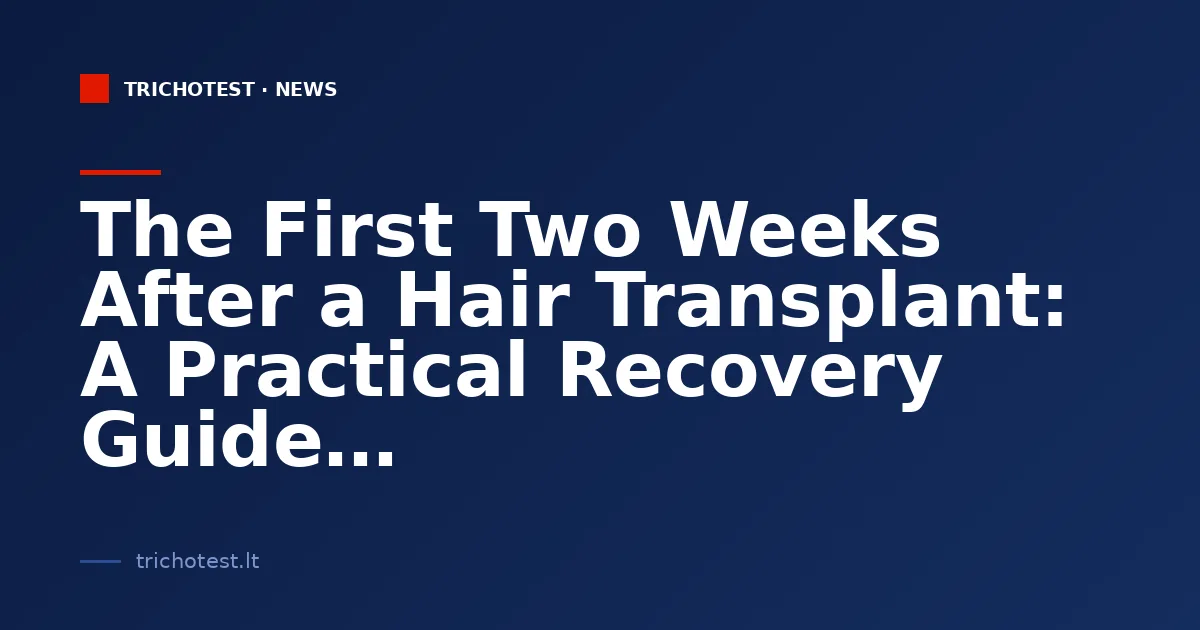 The First Two Weeks After a Hair Transplant: A Practical Recovery Guide